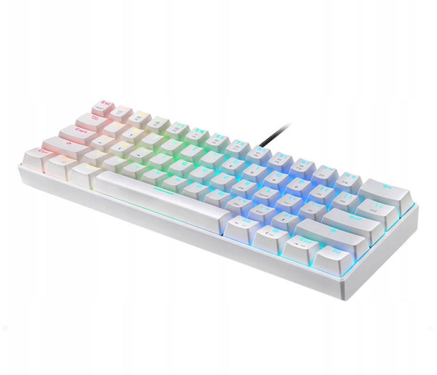 Motospeed CK61 RGB (Blue) - biała CK61 whiteblue - 1147225 - zdjęcie